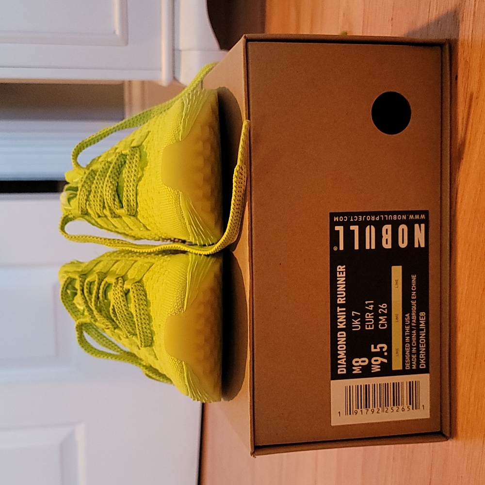 NOBULL Neon Yellow Knit Runners, Women's Size 9.5